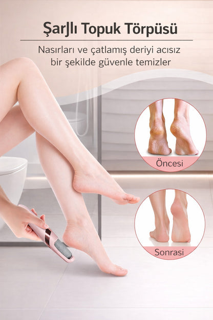 Blushcare tr™ USB Şarjlı Ayak Bakım Seti. Topuk ve Nasır Temizleyici